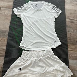 Adidas tennis top (xs) and skirt (s)